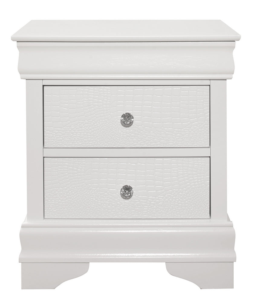 Lana White Wood Nightstand with Hidden Drawer