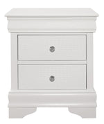 Lana White Wood Nightstand with Hidden Drawer