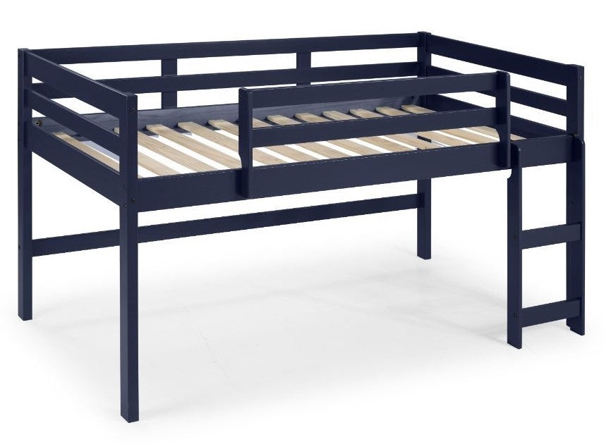 Lara Navy Blue Wood Twin Loft Bed