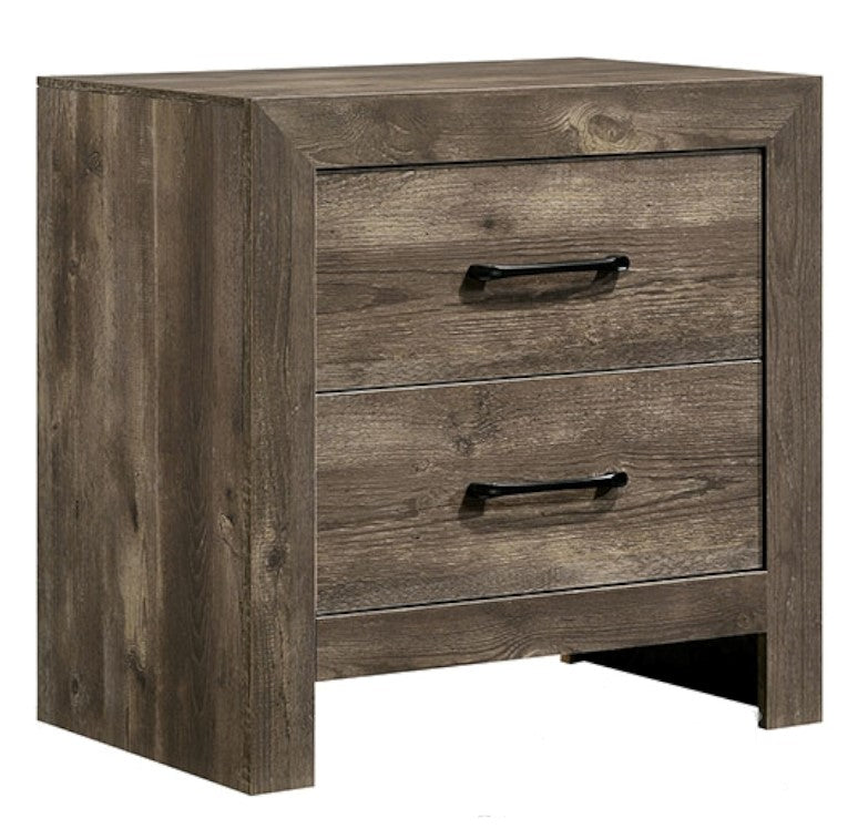 Larissa Natural Tone Wood 2-Drawer Nightstand