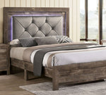 Larissa Natural Tone Wood King Bed with LED