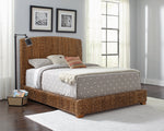 Laughton Amber Banana Leaf Cal King Panel Bed (Oversized)