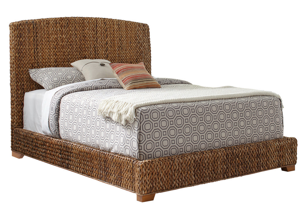 Laughton Amber Banana Leaf Queen Panel Bed