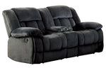 Laurelton Charcoal Fabric Loveseat with Console