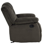 Laurelton Chocolate Fabric Manual Glider Recliner