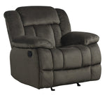 Laurelton Chocolate Fabric Manual Glider Recliner