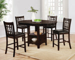 Lavon 2 Black/Espresso Wood Counter Height Chairs