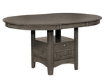 Lavon 5-Pc Medium Grey Wood Dining Table Set