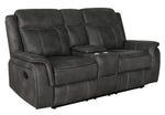 Lawrence 2-Pc Charcoal Manual Recliner Sofa Set