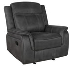 Lawrence 3-Pc Charcoal Manual Recliner Sofa Set