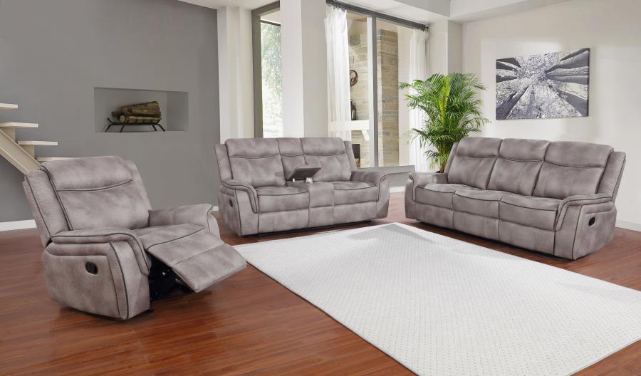 Lawrence 3-Pc Taupe Manual Recliner Sofa Set