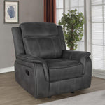 Lawrence Charcoal Manual Glider Recliner