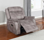 Lawrence Taupe Manual Glider Recliner