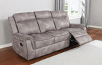 Lawrence Taupe Manual Recliner Sofa