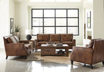 Leaton Brown Sugar Top Grain Leather Chair