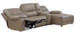 LeGrande 4-Pc Taupe RAF Power Recliner Sectional Sofa