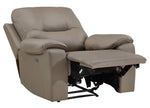 LeGrande Taupe Microfiber Power Recliner with USB