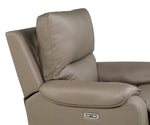 LeGrande Taupe Microfiber Power Recliner with USB