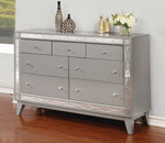 Leighton Metallic Mercury Wood 7-Drawer Dresser