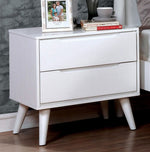 Lennart II White Wood Nightstand