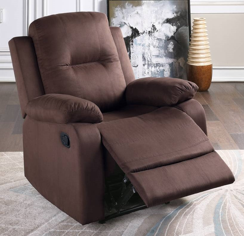 Lewella Chocolate Microfiber Manual Recliner