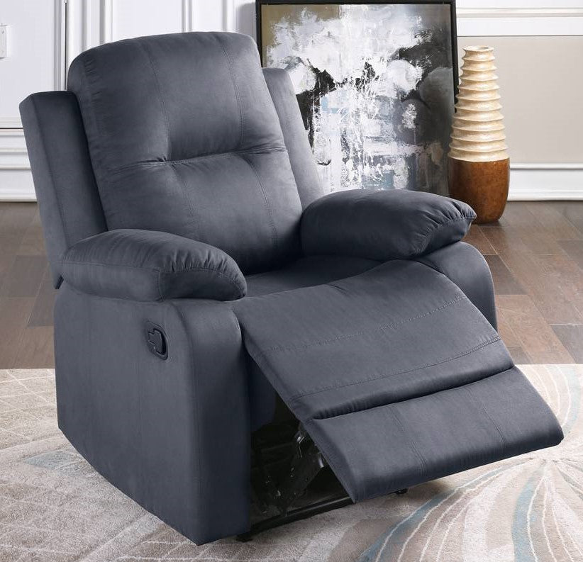 Lewella Ebony Microfiber Manual Recliner