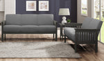 Lewiston 2-Pc Gray Textured Fabric Sofa Set