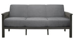 Lewiston 2-Pc Gray Textured Fabric Sofa Set