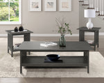 Lewiston 3-Pc Antique Gray Wood Table Set