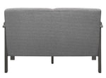 Lewiston Gray Textured Fabric Loveseat