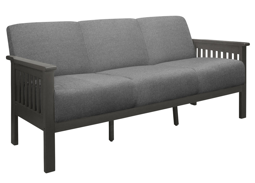 Lewiston Gray Textured Fabric Sofa