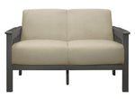 Lewiston Light Brown Textured Fabric Loveseat