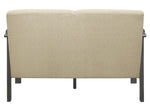 Lewiston Light Brown Textured Fabric Loveseat