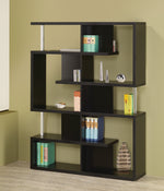 Libby Contemporary Black Wood Open 5-Tier Bookcase