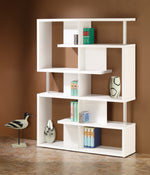 Libby Contemporary White Wood Open 5-Tier Bookcase