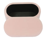 Lillian Glam Blush Velvet Storage Bench