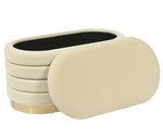 Lillian Glam Cream Velvet Storage Bench