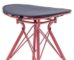 Lilly 2 Black/Dark Red Counter Height Stools