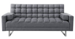 Limosa Gray Linen Fabric Tufted Adjustable Sofa Bed