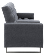 Limosa Gray Linen Fabric Tufted Adjustable Sofa Bed