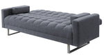 Limosa Gray Linen Fabric Tufted Adjustable Sofa Bed