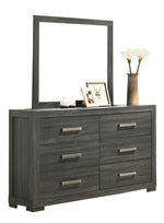 Lisa 4-Pc Grey Wood Cal King Bedroom Set