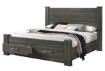 Lisa 4-Pc Grey Wood Queen Bedroom Set