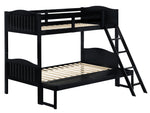 Littleton Black Wood Twin/Full Bunk Bed