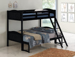 Littleton Black Wood Twin/Full Bunk Bed