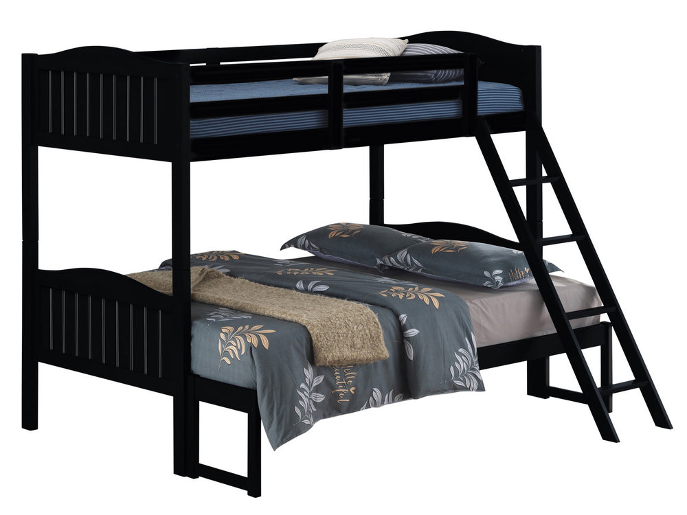 Littleton Black Wood Twin/Full Bunk Bed