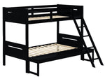 Littleton Black Wood Twin/Full Bunk Bed