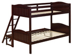 Littleton Espresso Wood Twin/Full Bunk Bed