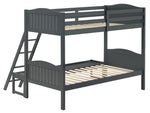 Littleton Grey Wood Twin/Full Bunk Bed