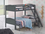 Littleton Grey Wood Twin/Full Bunk Bed